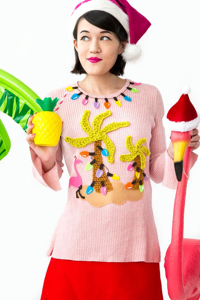 DIY “Ugly” Tropical Christmas Sweater