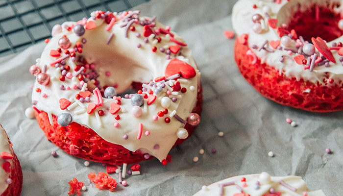 Valentine's Day Sweets: Red Velvet Donuts