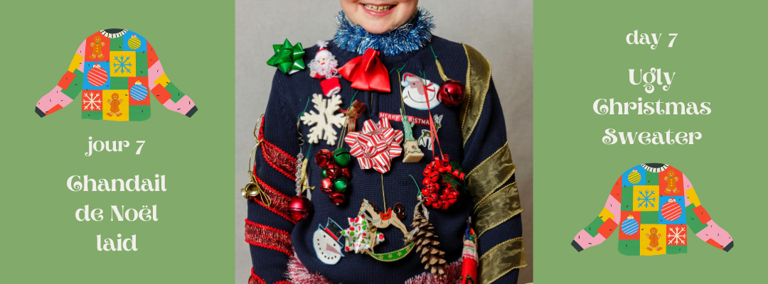DIY Ugly Christmas Sweater | Fabriquer un chandail de Noël laid
