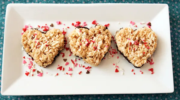 'I Heart You' Rice Krispy Treats!